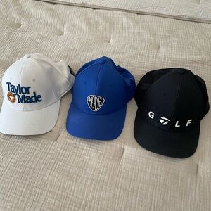 Bundle lot three taylormade golf hats good condition no course logos OSFA